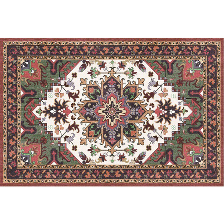Boho-Chic Living Room Rug Multicolor Geometric Print Rug Polypropylene Machine Washable Non-Slip Back Rug | Bowlift