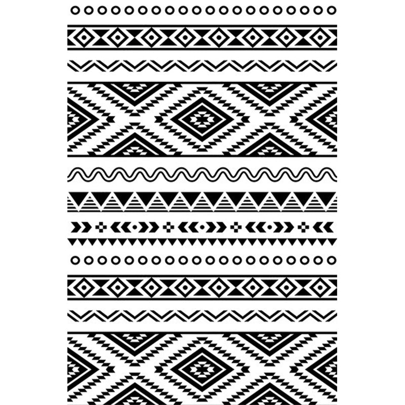 Boho-Chic Living Room Rug Multicolor Geometric Print Rug Polypropylene Machine Washable Non-Slip Back Rug | Bowlift