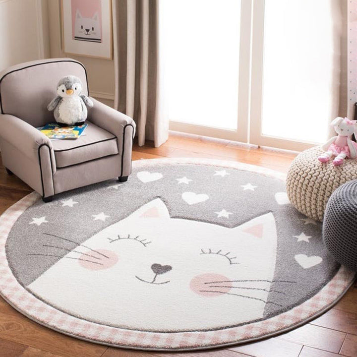 BowLift | Modern children's room carpet multicolored cartoon pattern carpet polypropylene non-slip machine washable carpet
