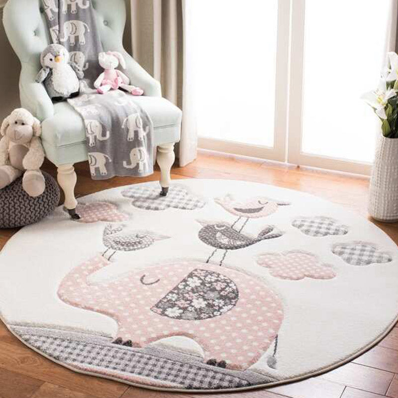 BowLift | Modern children's room carpet multicolored cartoon pattern carpet polypropylene non-slip machine washable carpet