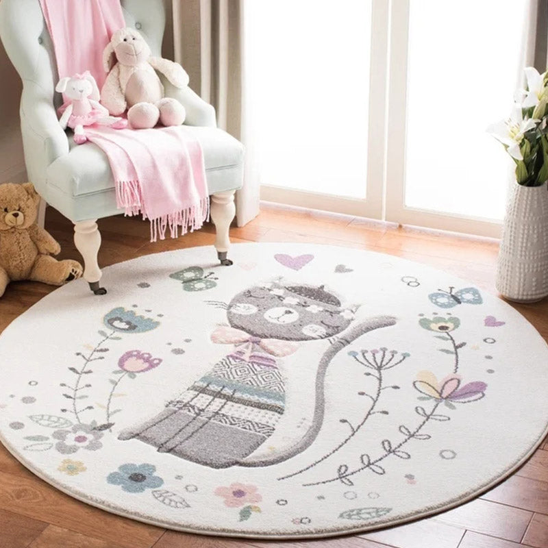 BowLift | Modern children's room carpet multicolored cartoon pattern carpet polypropylene non-slip machine washable carpet