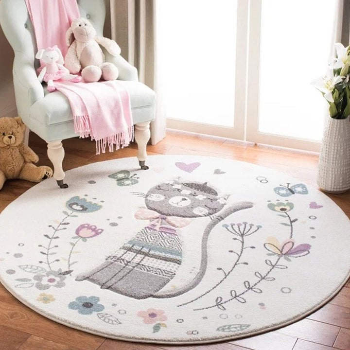 BowLift | Modern children's room carpet multicolored cartoon pattern carpet polypropylene non-slip machine washable carpet