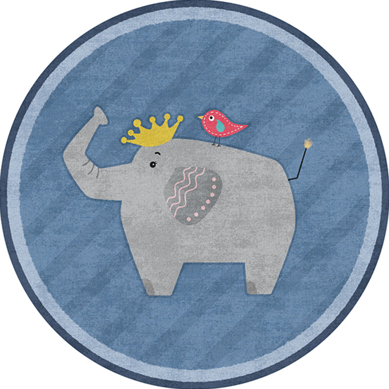 BowLift | Casual Kids Bedroom Rug Multicolor Cartoon Indoor Rug Polyester Non-Slip Easy Care Area Rug