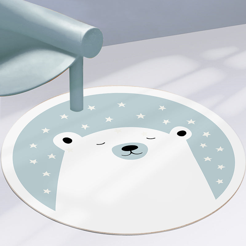 BowLift | Relaxing Cartoon Print Rug Multi-Color Polyester Rug Non-Slip Machine Washable Easy Care Rug for Kids
