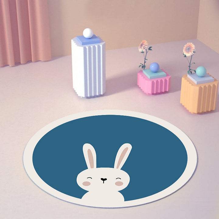 BowLift | Relaxing Cartoon Print Rug Multi-Color Polyester Rug Non-Slip Machine Washable Easy Care Rug for Kids