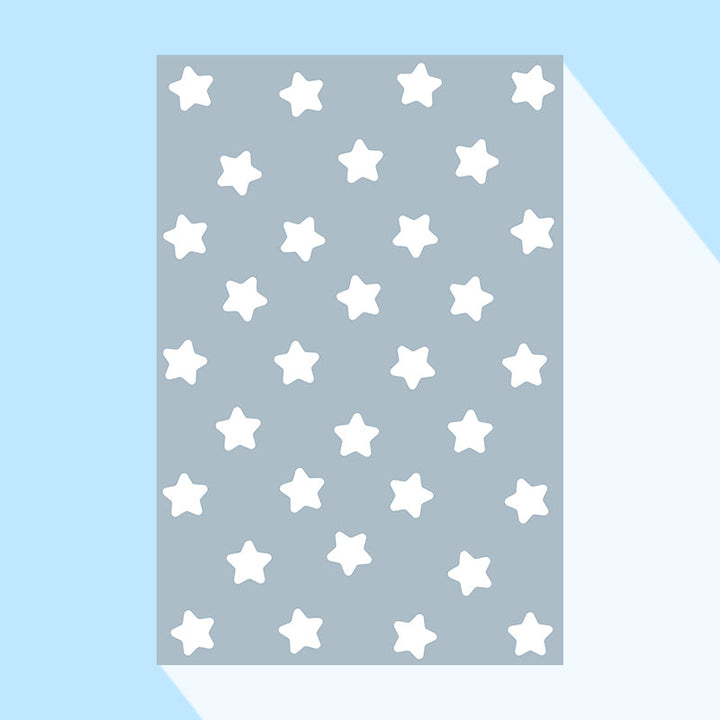 BowLift | Multicolored simple rug Polyester polka dot print rug pet-friendly non-slip backing rug for children's room