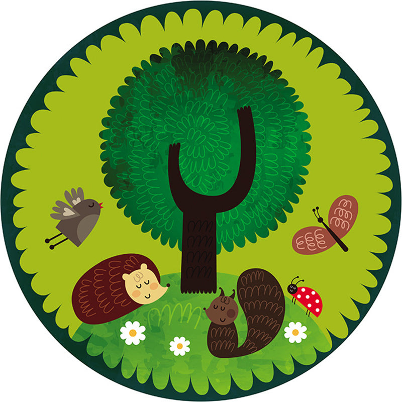 BowLift | Calming Cartoon Rug Multicolor Cute Area Rug Polypropylene Non-Slip Machine Washable Rug for Kids