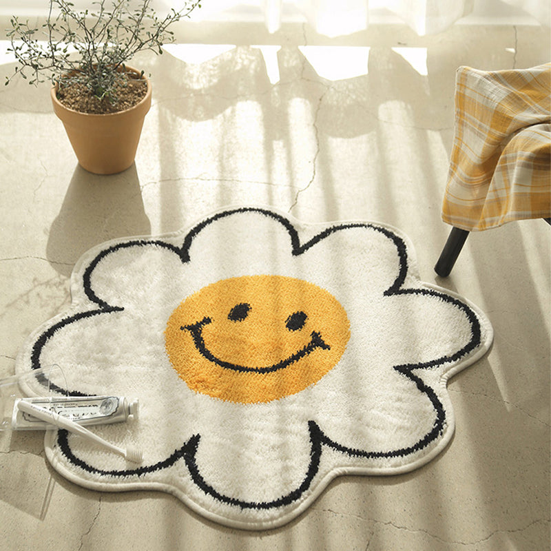 BowLift | Irregular Shape Flower-rich Carpet Multicolored Designer Carpet Synthetic Non-slip Back Pet-friendly Carpet for Children