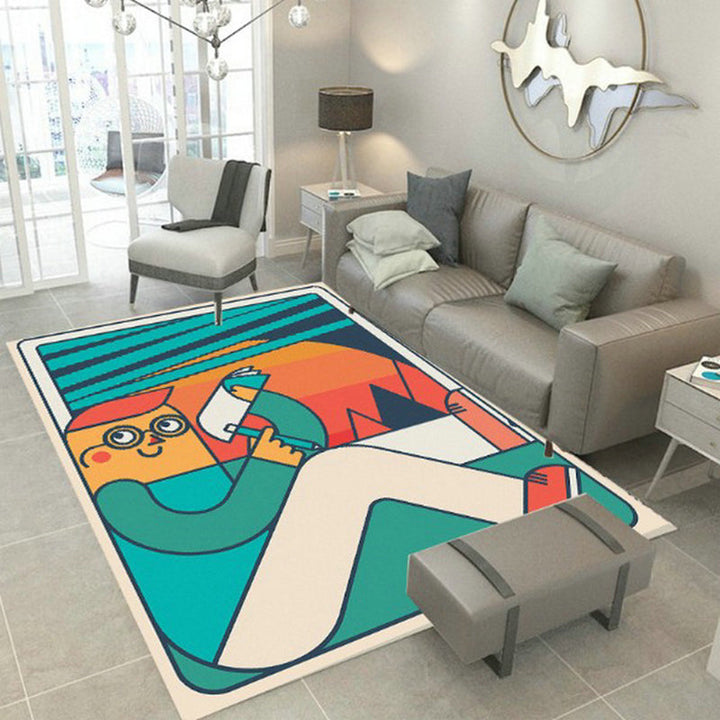 BowLift | Designer Room Decor Carpet Multicolored Fairy Tale Print Carpet Polyester Anti-Slip Back Pet Friendly Carpet