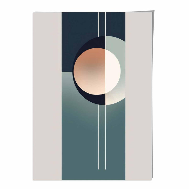 Abstract Shapes Art Print Navy Beige and Gray No. 2 | Bowlift