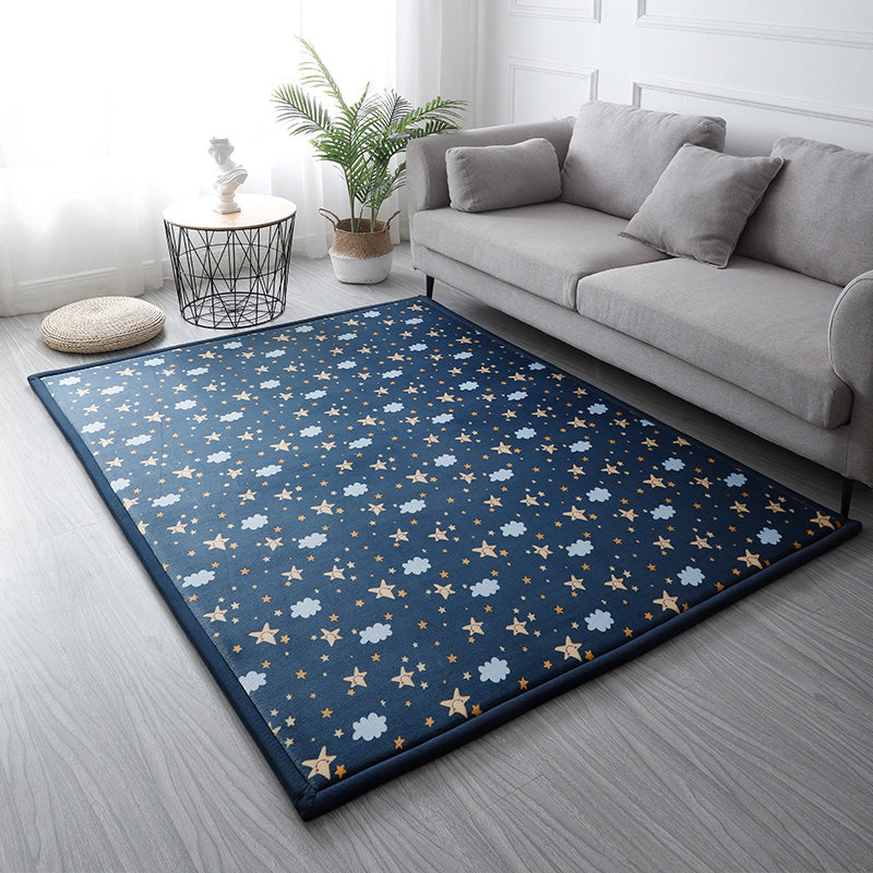 BowLift | Casual Solid Color Rug Multicolor Synthetic Indoor Rug Pet-friendly Non-slip Back Rug for the Bedroom