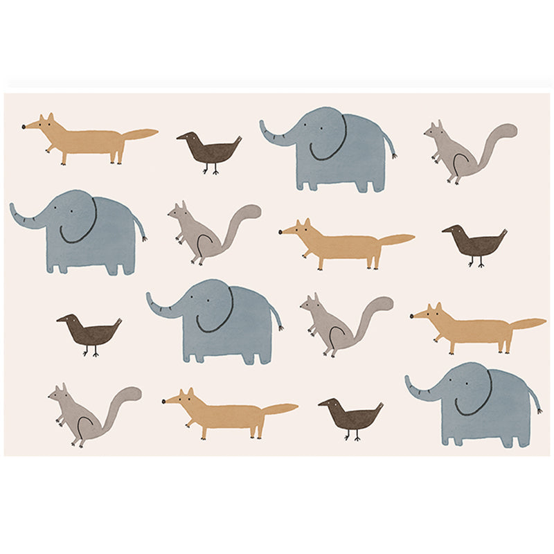 BowLift | Lovelij Kids Room Rug Multi Color Cartoon Pattern Rug Polyester Non-Slip Stain Resistant Rug
