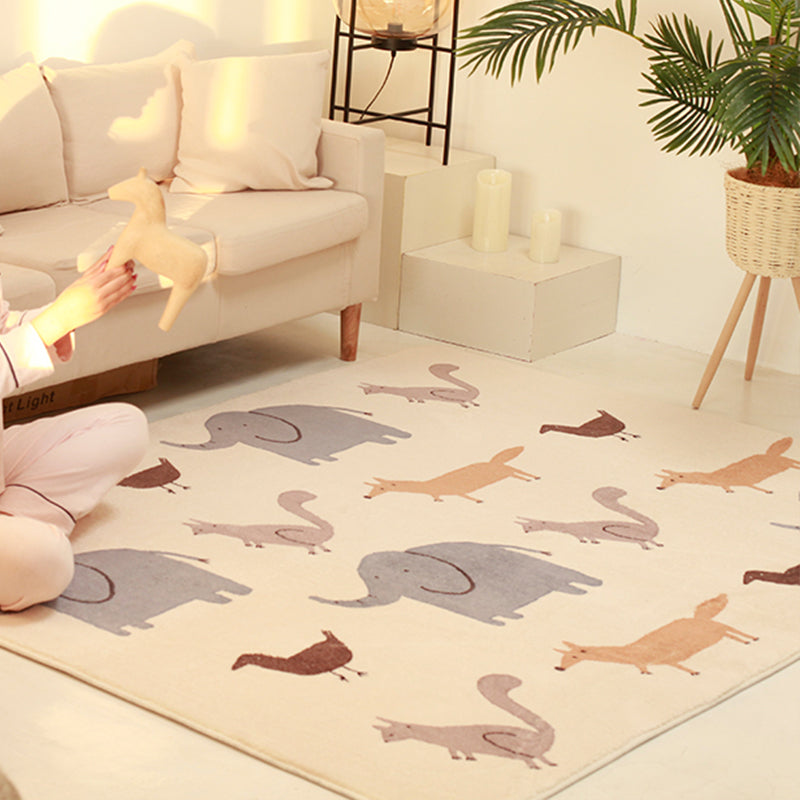 BowLift | Lovelij Kids Room Rug Multi Color Cartoon Pattern Rug Polyester Non-Slip Stain Resistant Rug