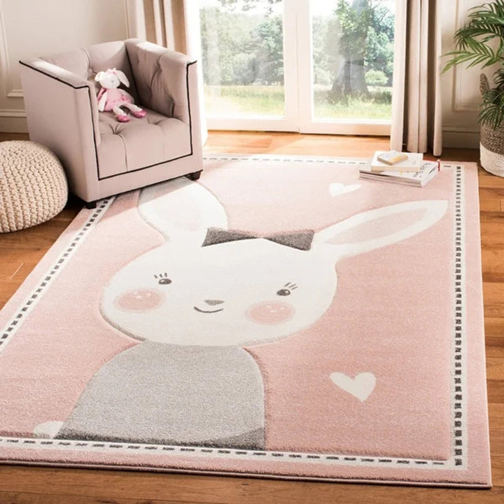 BowLift | Lovely Children's Room Carpet Multicolor Cartoon Printed Carpet Polyester Pet-Friendly Machine Washable Indoor Carpet