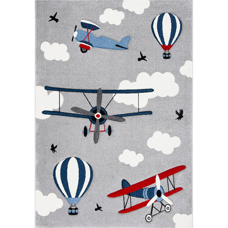 BowLift | Lovely Children's Room Carpet Multicolor Cartoon Printed Carpet Polyester Pet-Friendly Machine Washable Indoor Carpet