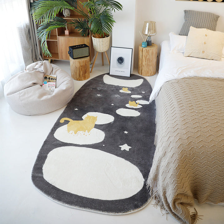 BowLift | Multicolored Relaxation Carpet Synthetic Area Rug Non-slip Machine Washable Carpet for the Children's Room