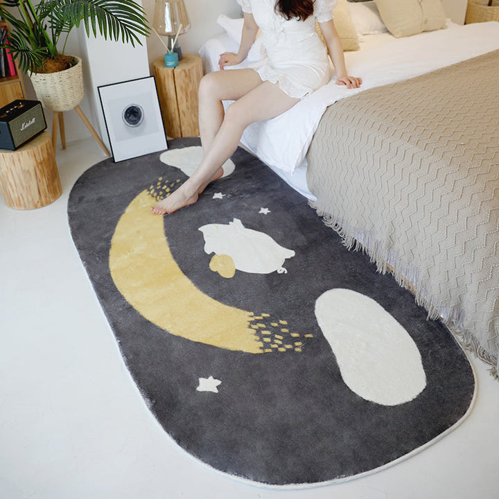BowLift | Multicolored Relaxation Carpet Synthetic Area Rug Non-slip Machine Washable Carpet for the Children's Room