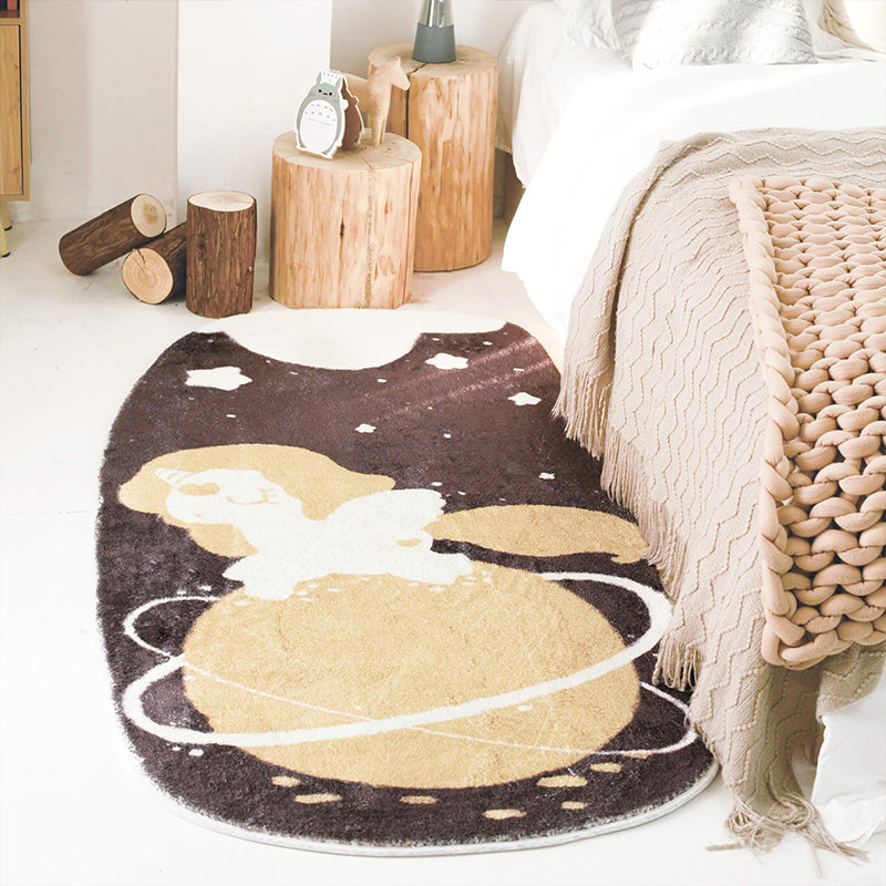 BowLift | Multicolored Relaxation Carpet Synthetic Area Rug Non-slip Machine Washable Carpet for the Children's Room