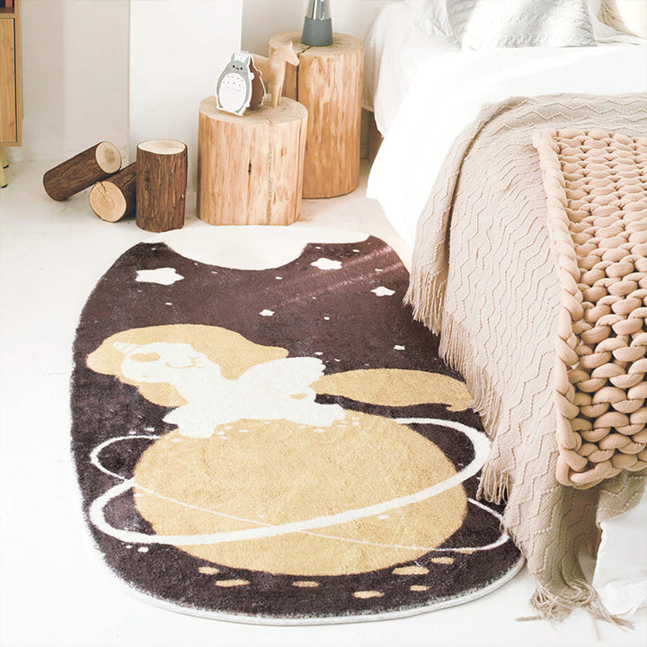 BowLift | Multicolored Relaxation Carpet Synthetic Area Rug Non-slip Machine Washable Carpet for the Children's Room