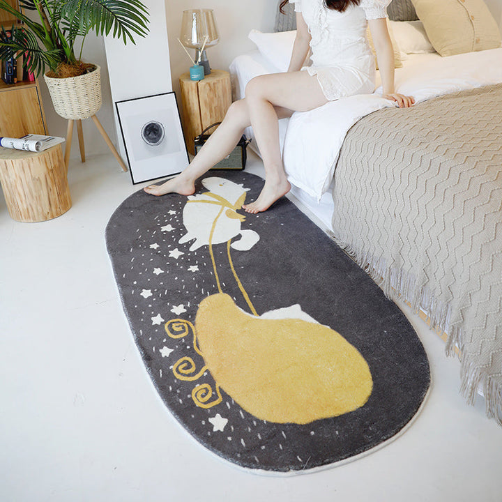 BowLift | Multicolored Relaxation Carpet Synthetic Area Rug Non-slip Machine Washable Carpet for the Children's Room