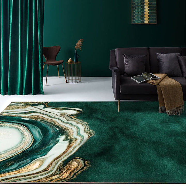 BowLift | Contemporary geometric printed carpet Multicolored polypropylene carpet Non-slip backing Machine washable carpet for the living room