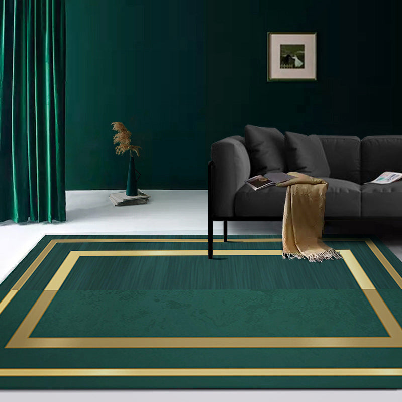 BowLift | Simple Geometric Print Rug Multi Colored Synthetic Non-Slip Machine Washable Area Rug for Living Room