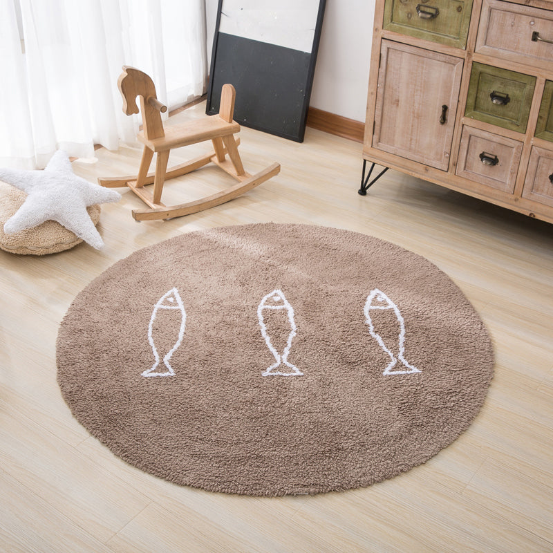BowLift | Beautiful Children's Room Rug Multicolor Cartoon Rug Cotton Non-Slip Floor Washable Rug