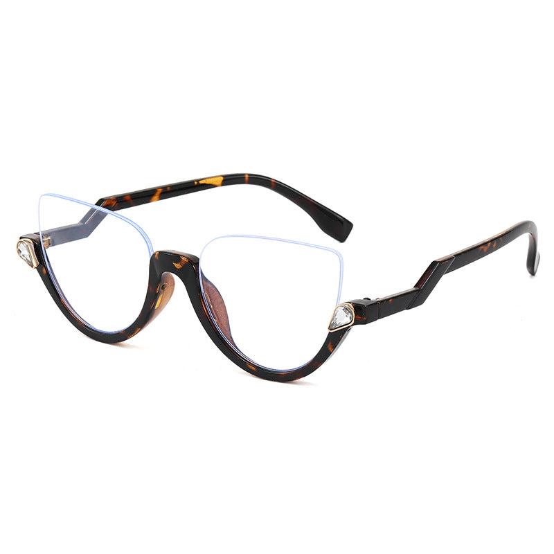 Ladies Cat-Eye Sunglasses with Glamorous Stone Accents Bowlift