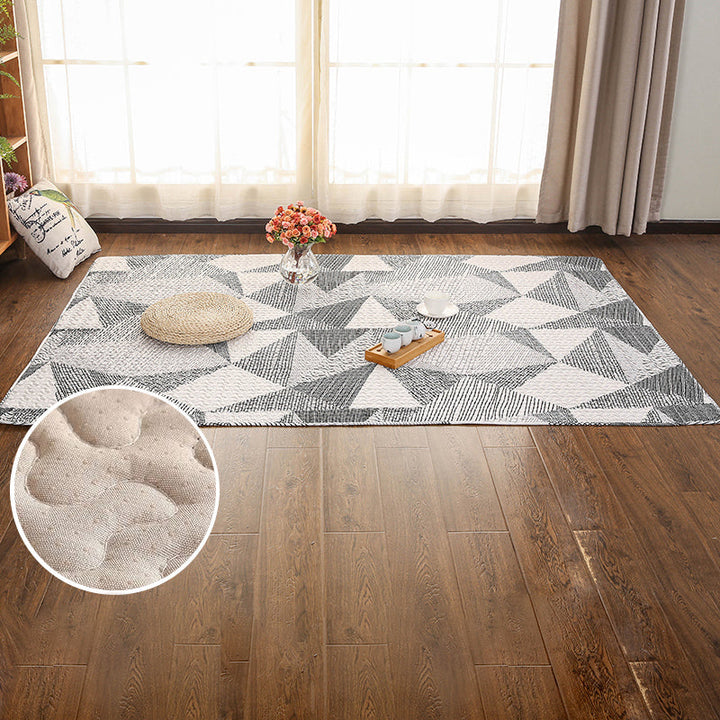 BowLift | Beautiful geometric rug Multicolored Trend rug Cotton Easy to care for Pet-friendly Washable indoor rug for rooms