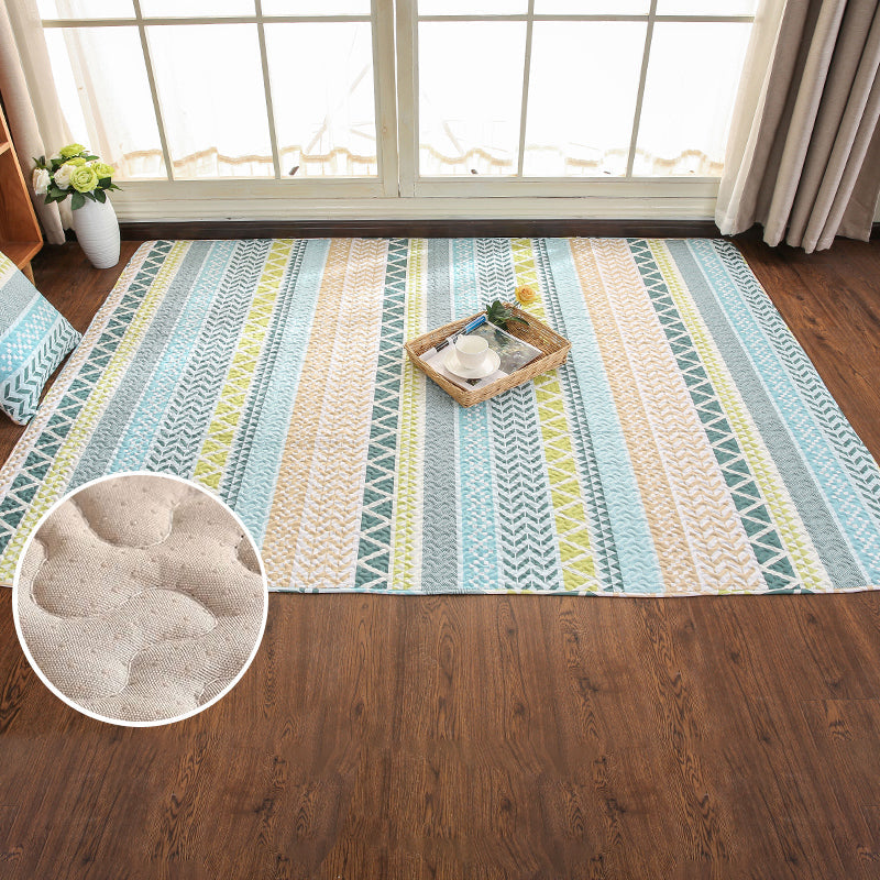 BowLift | Beautiful geometric rug Multicolored Trend rug Cotton Easy to care for Pet-friendly Washable indoor rug for rooms