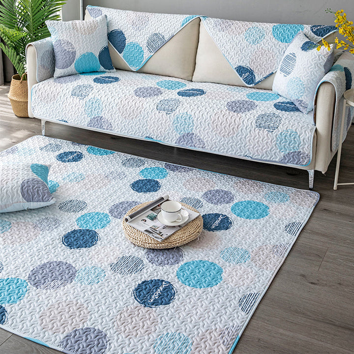 Comfort Living Room Carpet Multicolored Geometric Printed Area Rug Non-Slip Backing Washable Rug | Bowlift