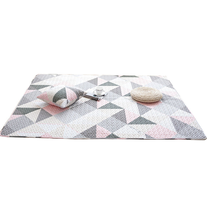 Comfort Living Room Carpet Multicolored Geometric Printed Area Rug Non-Slip Backing Washable Rug | Bowlift