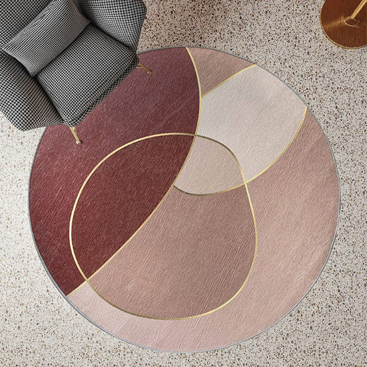 BowLift | Unique Living Room Rug Multicolored Color Block Area Rug Synthetic Non-Slip Washable Rug
