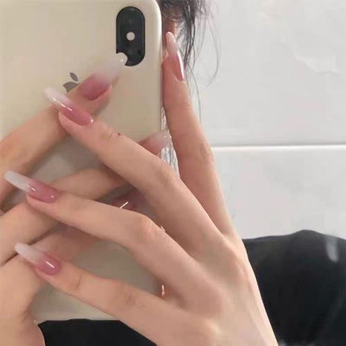 Artful nail extensions with ombre design Bowlift