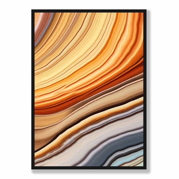 Abstract Fluid Art Print Blue and Orange No. 4 | Bowlift