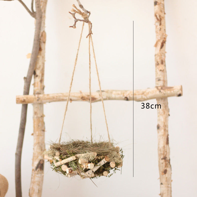 Decorative natural basket made of birch wood Bowlift