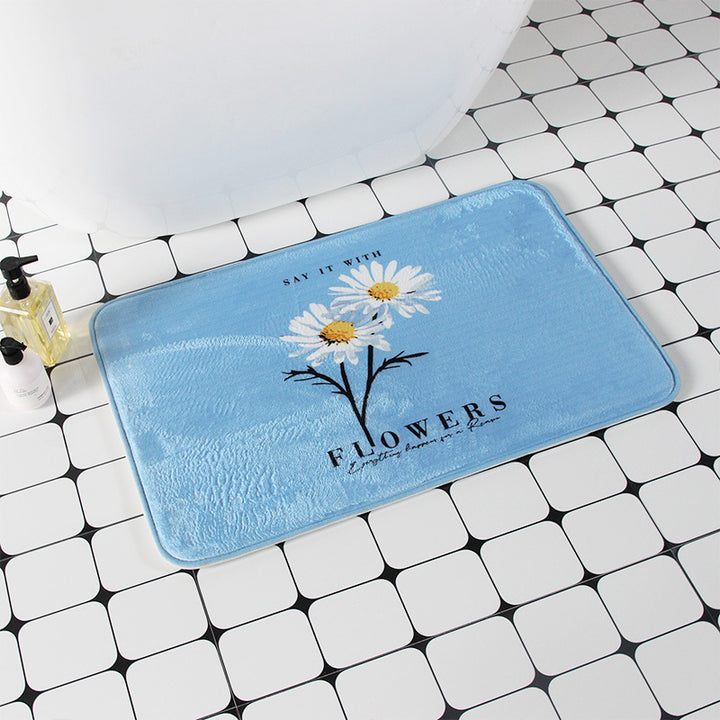 Contemporary Striped Bathroom Mat Bowlift