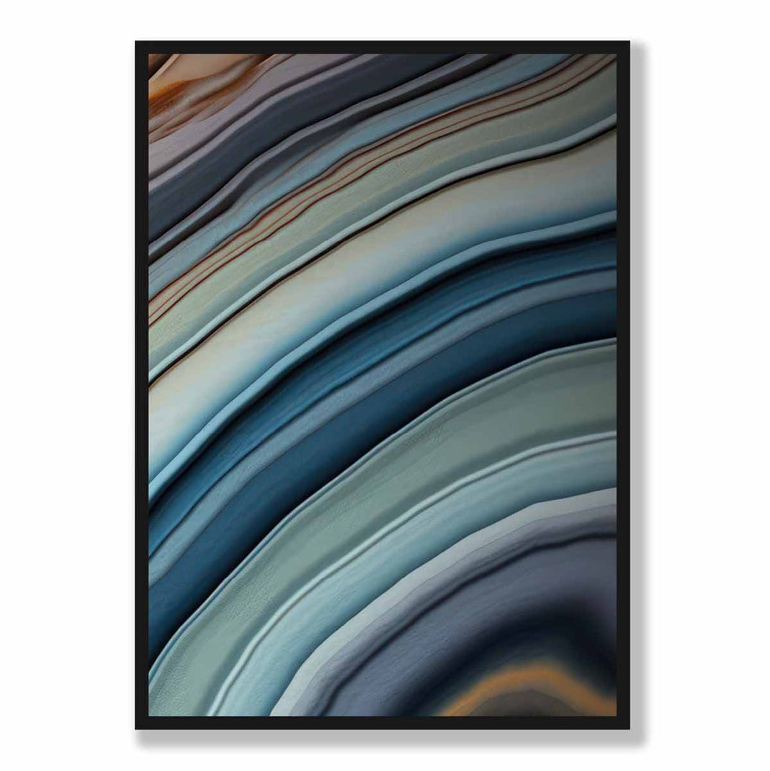 Abstract Fluid Art Print Blue and Orange No. 6 | Bowlift