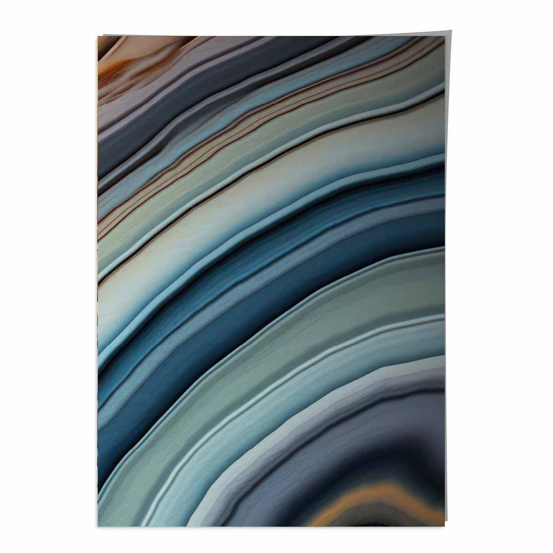 Abstract Fluid Art Print Blue and Orange No. 6 | Bowlift