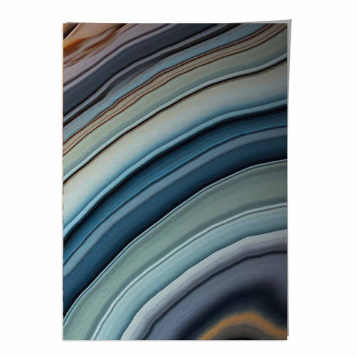 Abstract Fluid Art Print Blue and Orange No. 6 | Bowlift