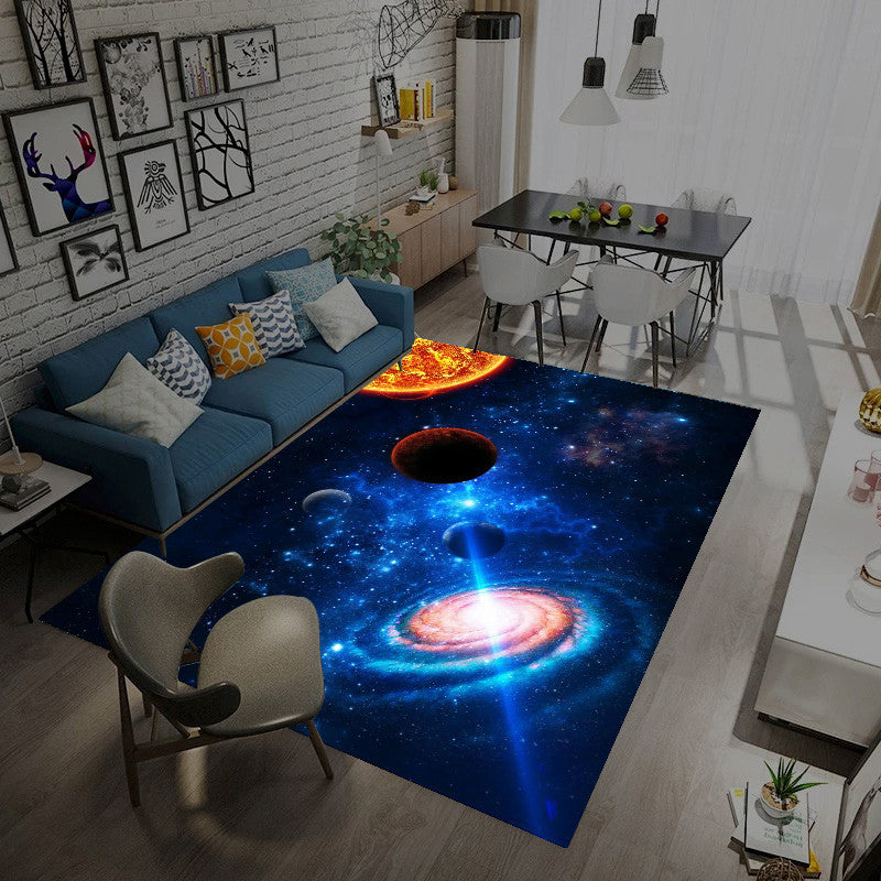 BowLift | Casual Living Room Wallpaper Multicolor Area Print Rug Polypropylene Non-Slip Back Indoor Rug