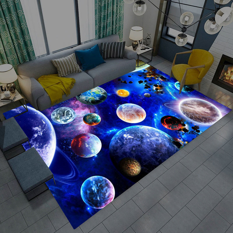 BowLift | Casual Living Room Wallpaper Multicolor Area Print Rug Polypropylene Non-Slip Back Indoor Rug