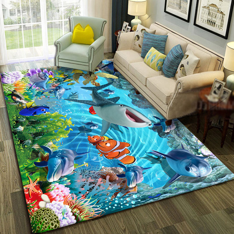 BowLift | Relaxing Living Room Multicolored Animal Pattern Carpet Synthetic Pet Friendly Washable Carpet
