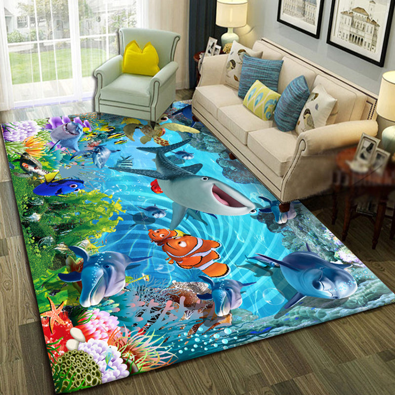 BowLift | Relaxing Living Room Multicolored Animal Pattern Carpet Synthetic Pet Friendly Washable Carpet