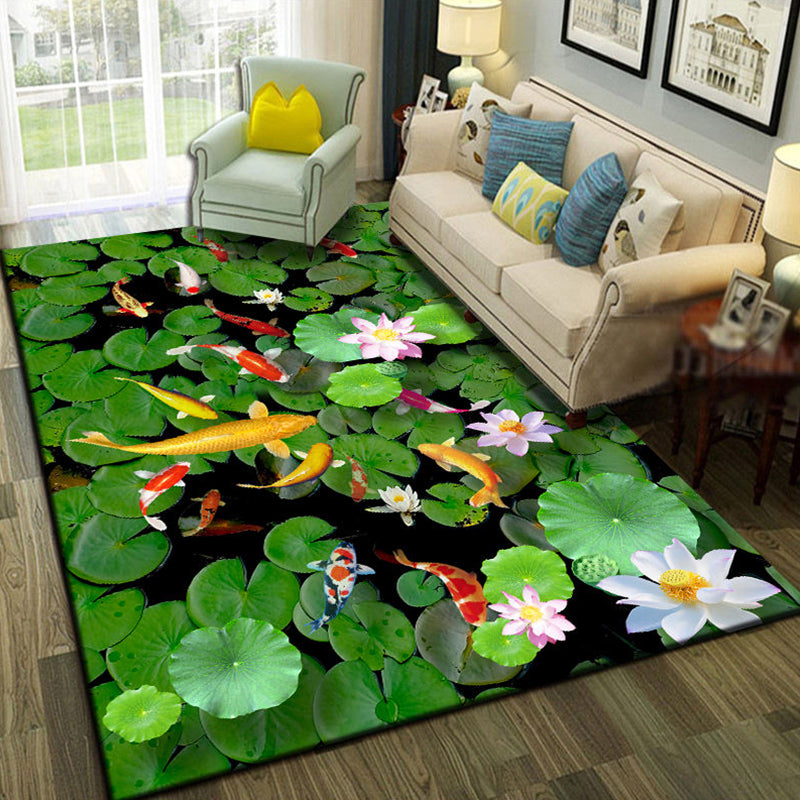 BowLift | Relaxing Living Room Multicolored Animal Pattern Carpet Synthetic Pet Friendly Washable Carpet
