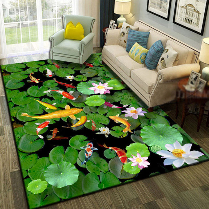BowLift | Relaxing Living Room Multicolored Animal Pattern Carpet Synthetic Pet Friendly Washable Carpet