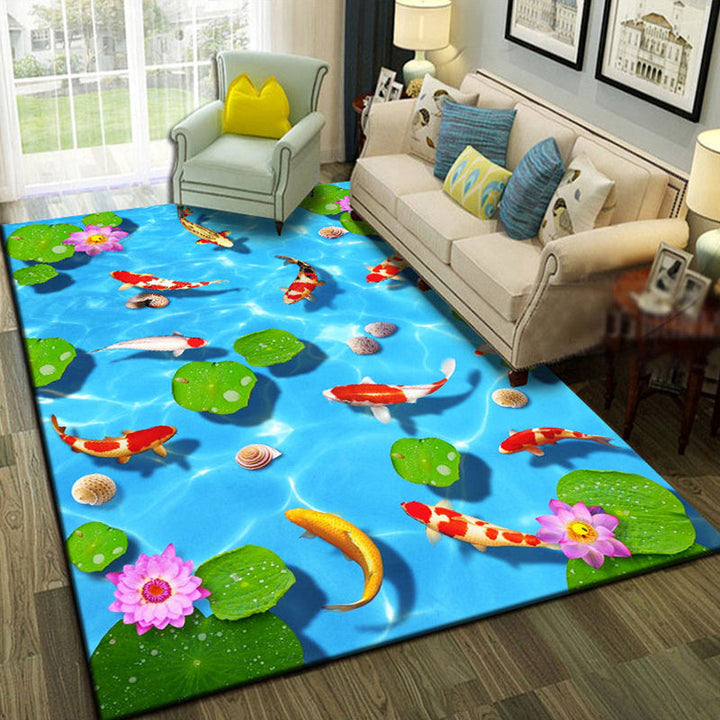 BowLift | Relaxing Living Room Multicolored Animal Pattern Carpet Synthetic Pet Friendly Washable Carpet
