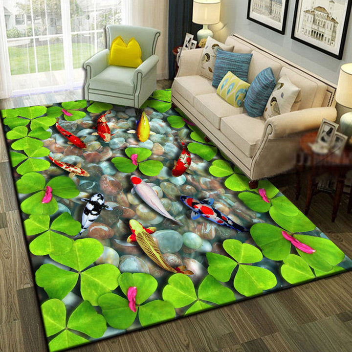 BowLift | Relaxing Living Room Multicolored Animal Pattern Carpet Synthetic Pet Friendly Washable Carpet