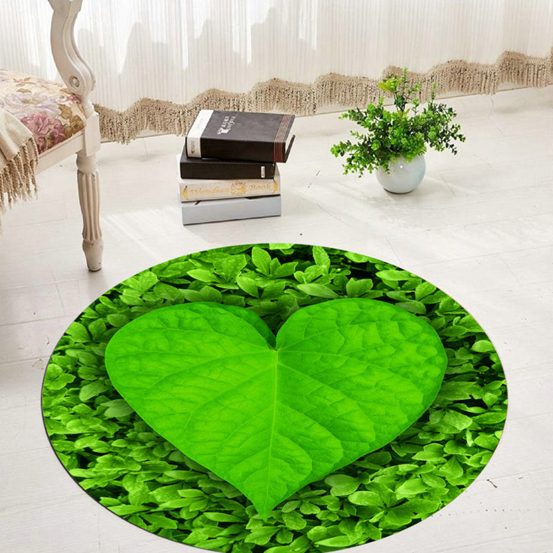 BowLift | Comfort 3D Plant Pattern Rug Multicolored Polypropylene Area Rug Easy Care Machine Washable Rug for Room