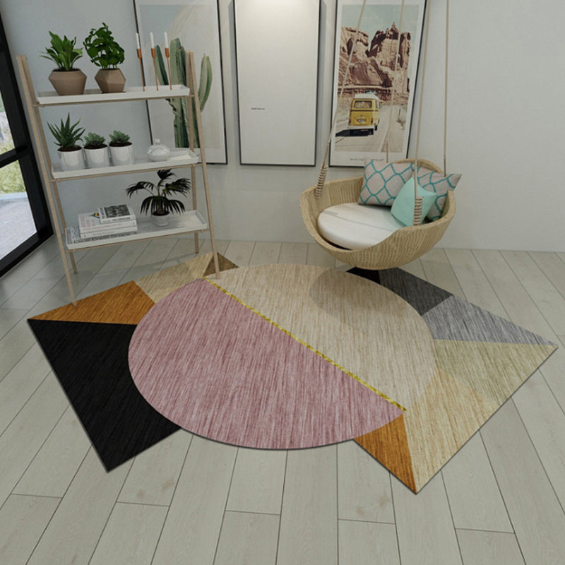 BowLift | Western Bedroom Rug Multicolored Geometric Print Rug Synthetic Non-Slip Backing Pet-Friendly Indoor Rug